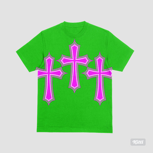 V1 NEON GREEN CROPPED TEE